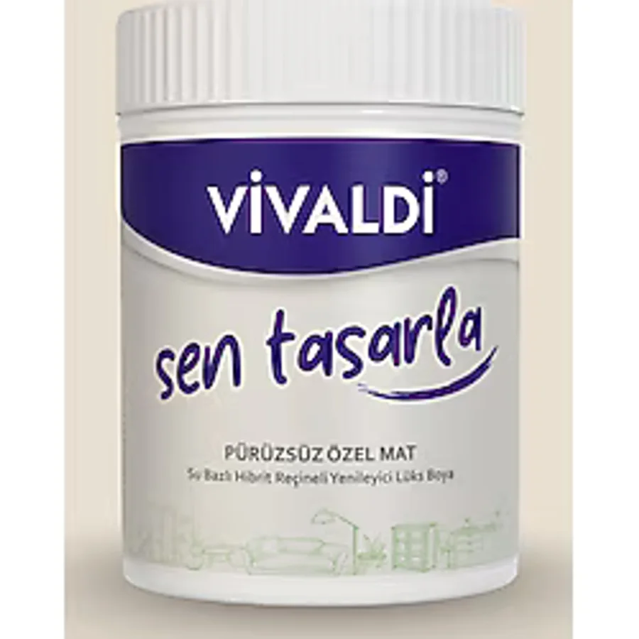 Vivaldi Boya Tüm Yüzeyler İçin Su Bazlı Hibrit Yenileme Boyası DIY-Dolap-Ahşap-Mobilya-Kapı-Beyaz Eşya-Fayans 1LT