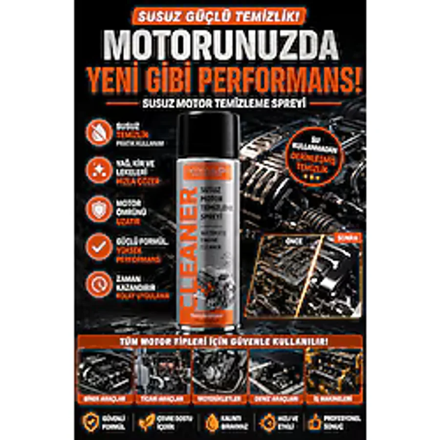Vivaldi Endüstriyel Susuz Motor Temizleme Sprey 500 ml
