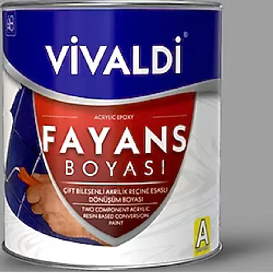 Vivaldi Fayans Boyası - Astar Ve Vernik Gerektirmeyen Boya - Yeni Kayrak Gri