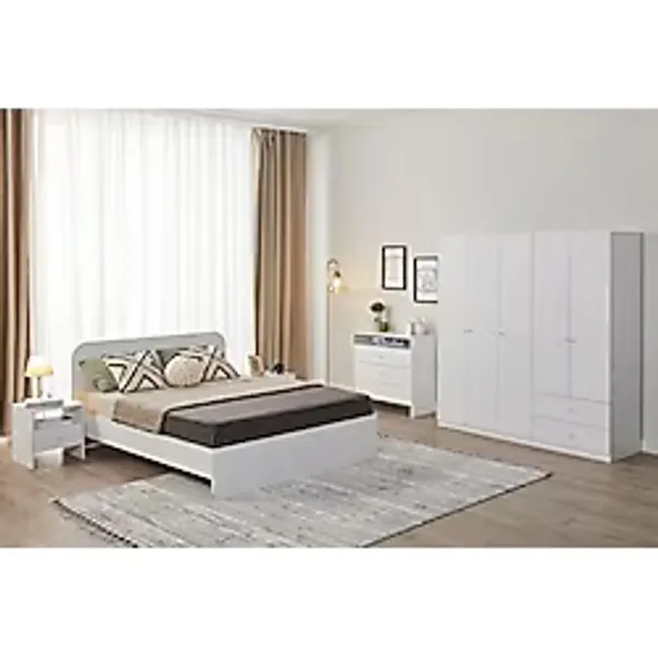 Vivense Bien Yatak Odası Takımı, 5 Kapaklı Beyaz