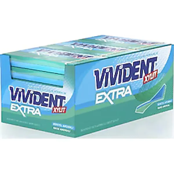 Vivident Extra Cüzdan Nane Aromalı 26 gr 18'li Paket Sakız