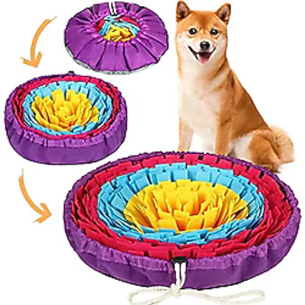 Vivifying Köpekler için Enfiye Matı, Can Sıkıntısı ve Zihinsel Uyarıcı için Etkileşimli Köpek Zenginleştirme Oyuncakları, Ayarlanabilir Bulmaca Oyuncakları Yavaş Yeme ve Stres Giderme için Koku Matı