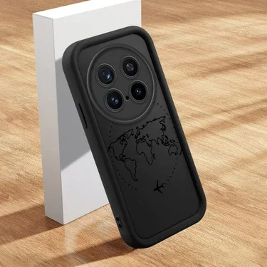HONTINGA Vivo X200 Pro ile Uyumlu Kılıfı Düşüme Önleyici Basitlik Anti Düşme Kamera Korumali Şirin Uçuş