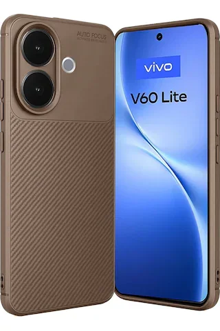 Nezih Case Vivo V60 Lite Uyumlu Kamera Korumalı (Karbon Tasarım) Koruyucu Lüx Silikon Kılıf
