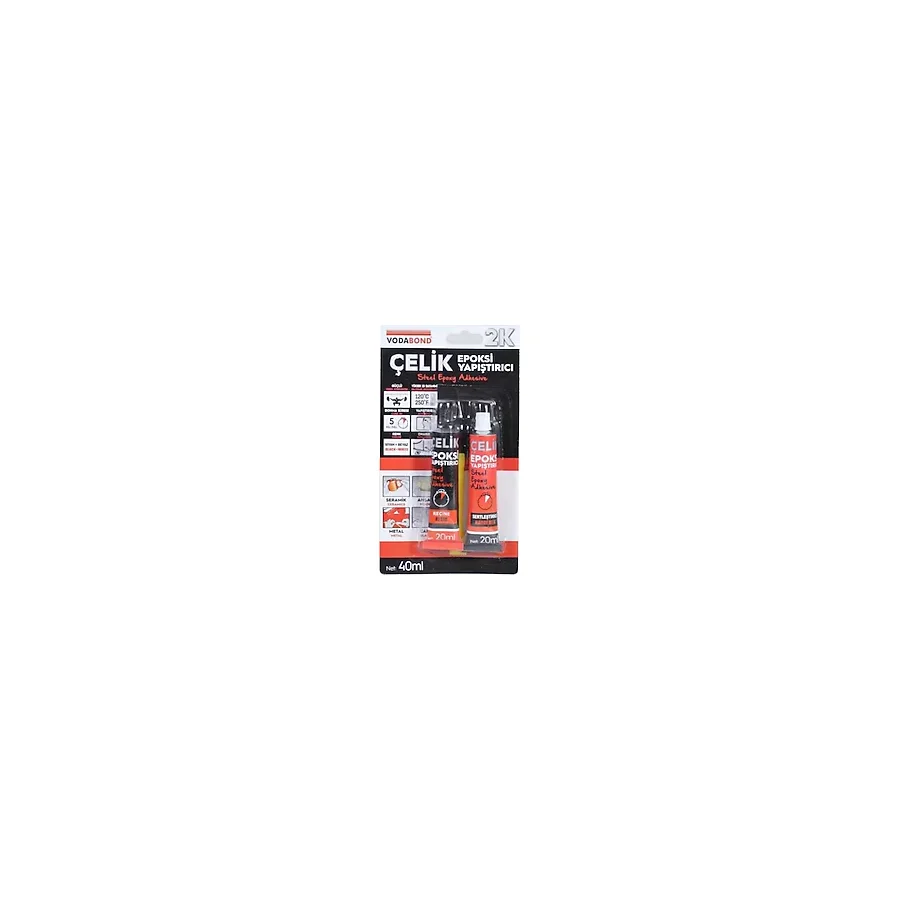 Vodabond Seramik Ahşap Metal Plastik Cam Çelik Epoksi Yapıştırıcı 20+20 ml