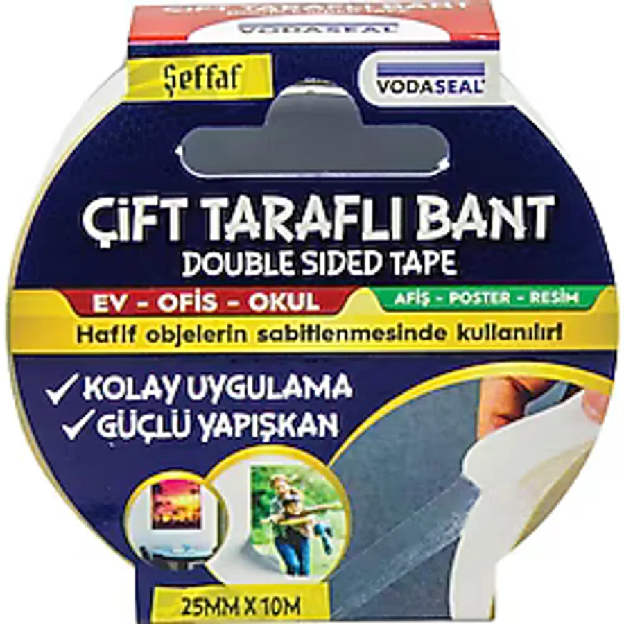 Vodaseal Çift Taraflı Filmik Bant 25 Mm 10 Metre