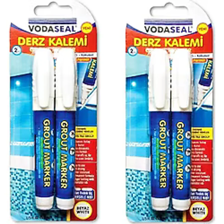 Vodaseal Fayans Derz Kalemi Beyaz 4 lü Set + 4 Adet Yedek Uç
