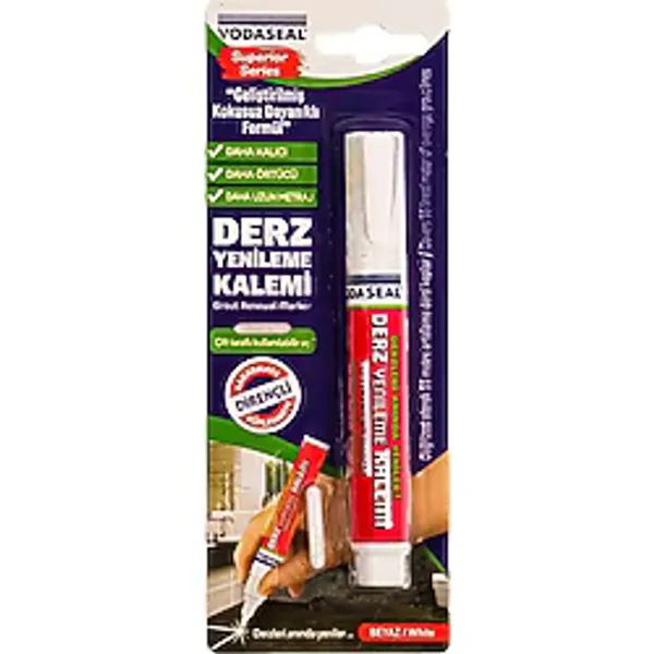 Vodaseal Kokusuz Ve Suya Dayanıklı Derz Yenileme Kalemi - Beyaz