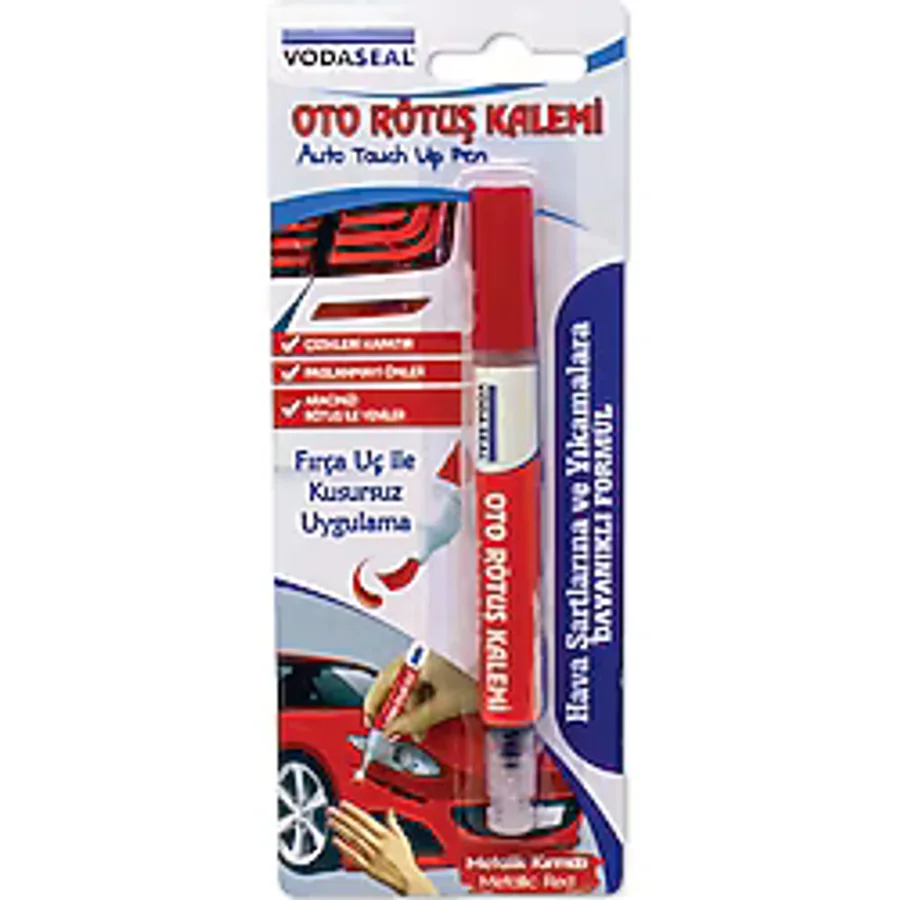 Vodaseal Oto Rötuş Boya Kalemi Çizik Metalik Kırmızı 5 M