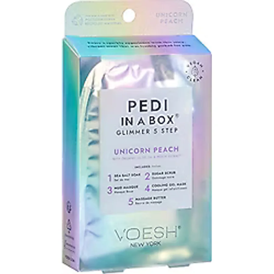 Voesh Pedi in a Box Glimmer Unicorn 5 Adımlı Pedikür Seti
