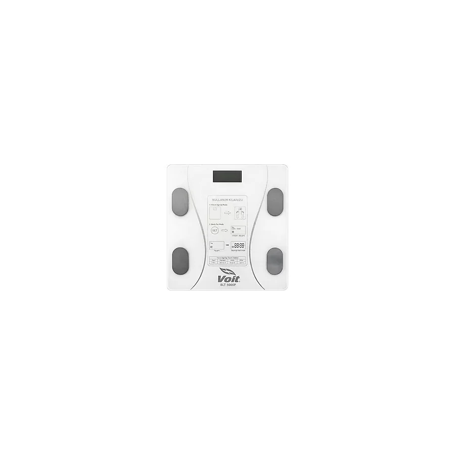 Voit BLT5000 Bluetooth Baskül - Dijital Akıllı Tartı - Yağ Ölçer Tartı - Pil ve Mezura Hediy