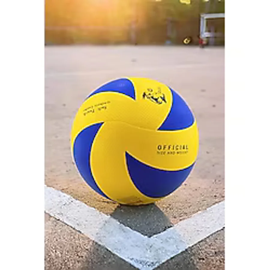 Voleybol Topu Lamineli Beton Zemin Soft Touch İç-Dış Mekana Uygun 8 Panel Sarı-Mavi 280 Gram
