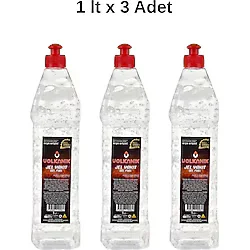 VOLKANİK Reşo Jel Yakıt 1 Litre x 3 Adet Osmanlı Ocağı, Kamp, Piknik, Mangal Soba Tutuşturucu
