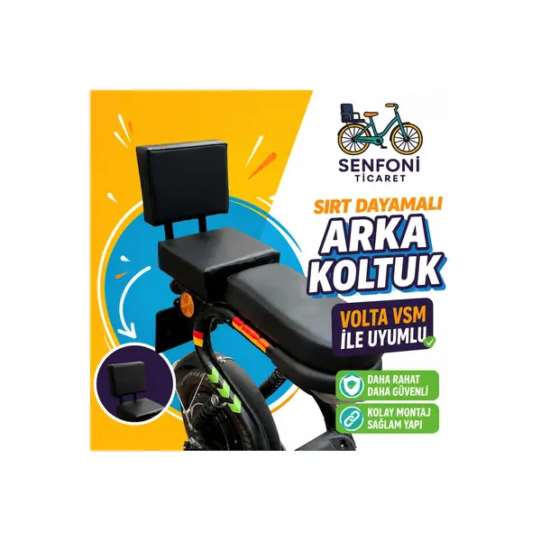 Volta vsm Deri Arka Koltuk, Sele, Oturak, Elektrik Bisiklet