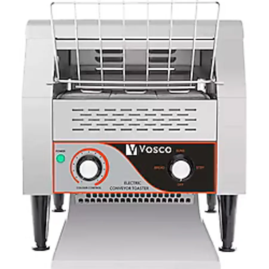 Vosco Konveyörlü Ekmek Kızartma Makinesi / Endüstriyel Conveyor Toaster / Saatte 600 Dilim Kapasiteli - Gri