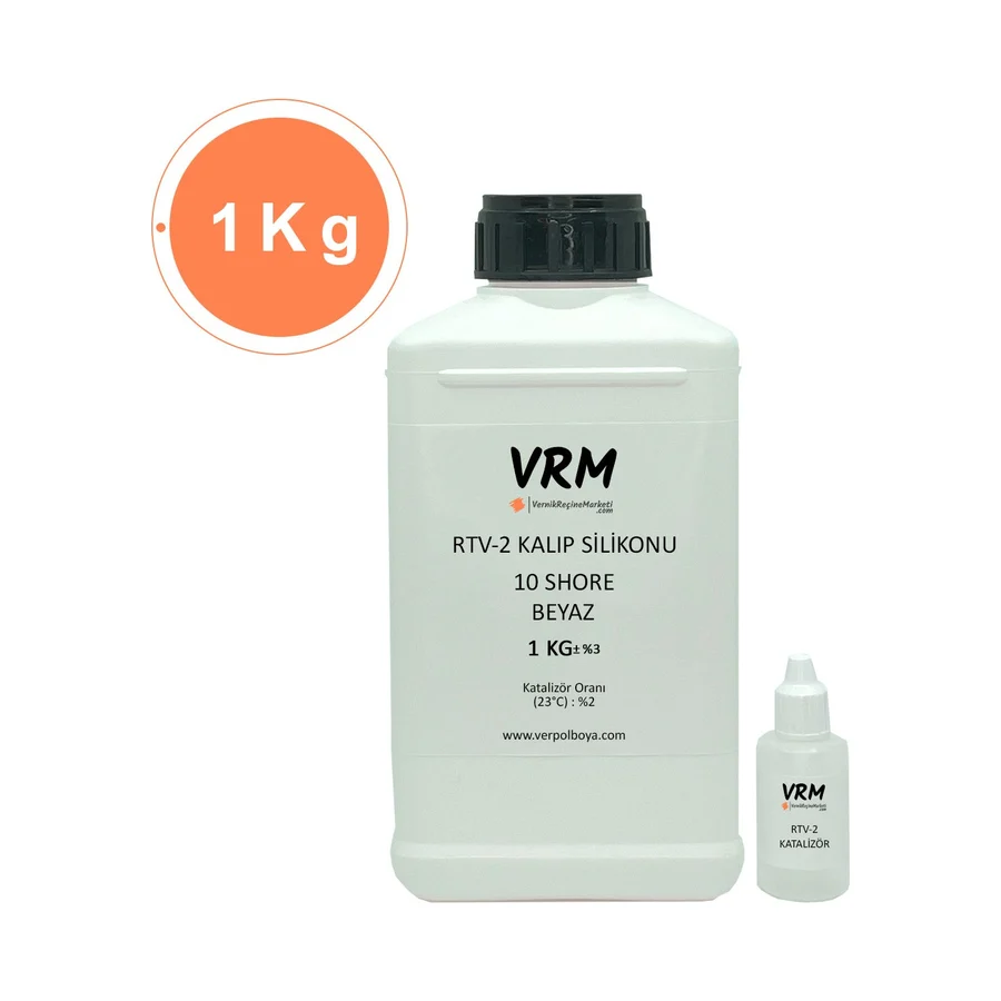 VRM Vernikrecinemarketi Rtv-2 Beyaz Kalıp Silikonu (10 Shore) 1 kg - 1 Adet - 010 - Beyaz
