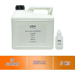 VRM Vernikrecinemarketi Rtv-2 Beyaz Kalıp Silikonu (10 Shore) 5 kg - 100 - Beyaz