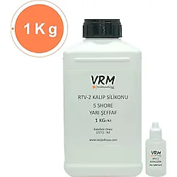 VRM Vernikrecinemarketi Rtv-2 Yarı Şeffaf - Ekstra Yumuşak Kalıp Silikonu - 1 kg