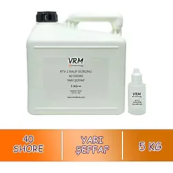 VRM VernikRecineMarketi Rtv-2 Yarı Şeffaf - Sert Kalıp Silikonu (40 Shore) - 5 Kg