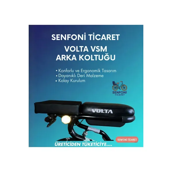 Vsm Deri Arka Koltuk ,çocuk Koltuğu, Sele, Oturak, Elektrik Bisiklet