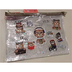 Vuki Fermuarlı Şeffaf Dosya Sulu A4 Kedi 1/S Vk-0073-08