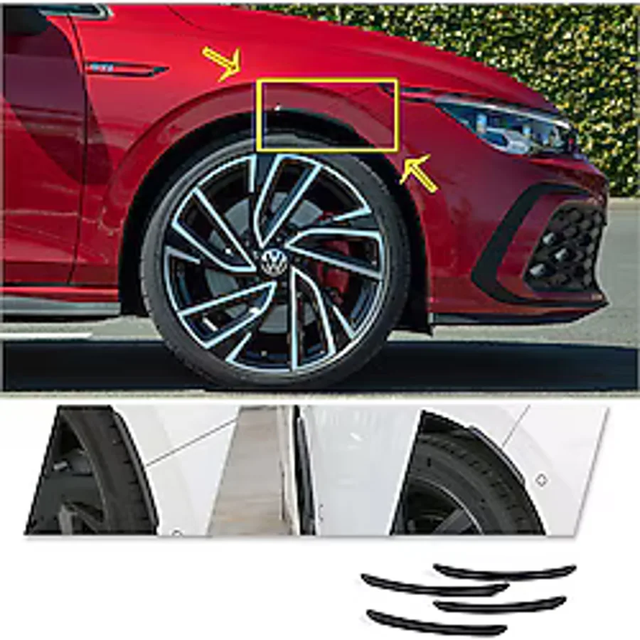 Vw Golf Mk7 2012-2017 Çamurluk Çıtası 4 Prç Mat Siyah Zarif Dodik
