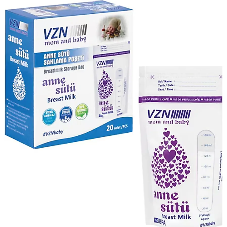 Vzn 20'li Anne Sütü Saklama Poşeti