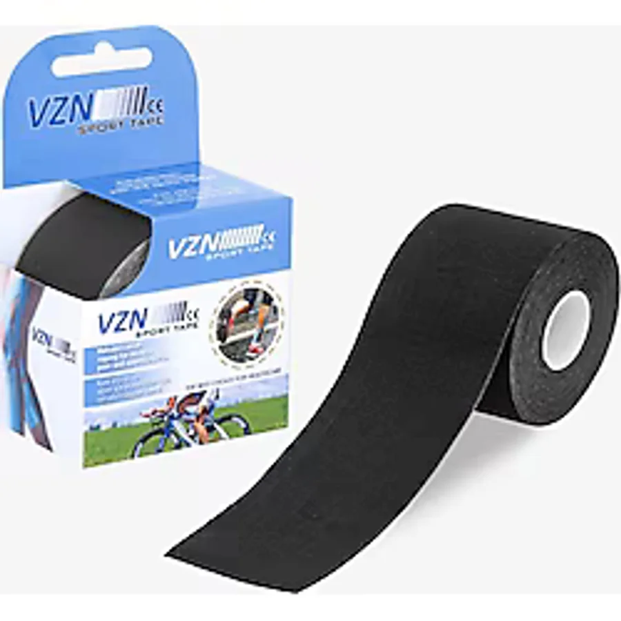 Vzn Sporttape Siyah Kinezyo Bandı Sporcu Kas Bandı 5cmx5mt