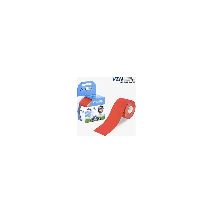 Vzn Tape Kinesiology Ağrı Bandı - Kinesio Bant - Sporcu Bandı - Ağrı Bandı Kırmızı 5 cmx5m