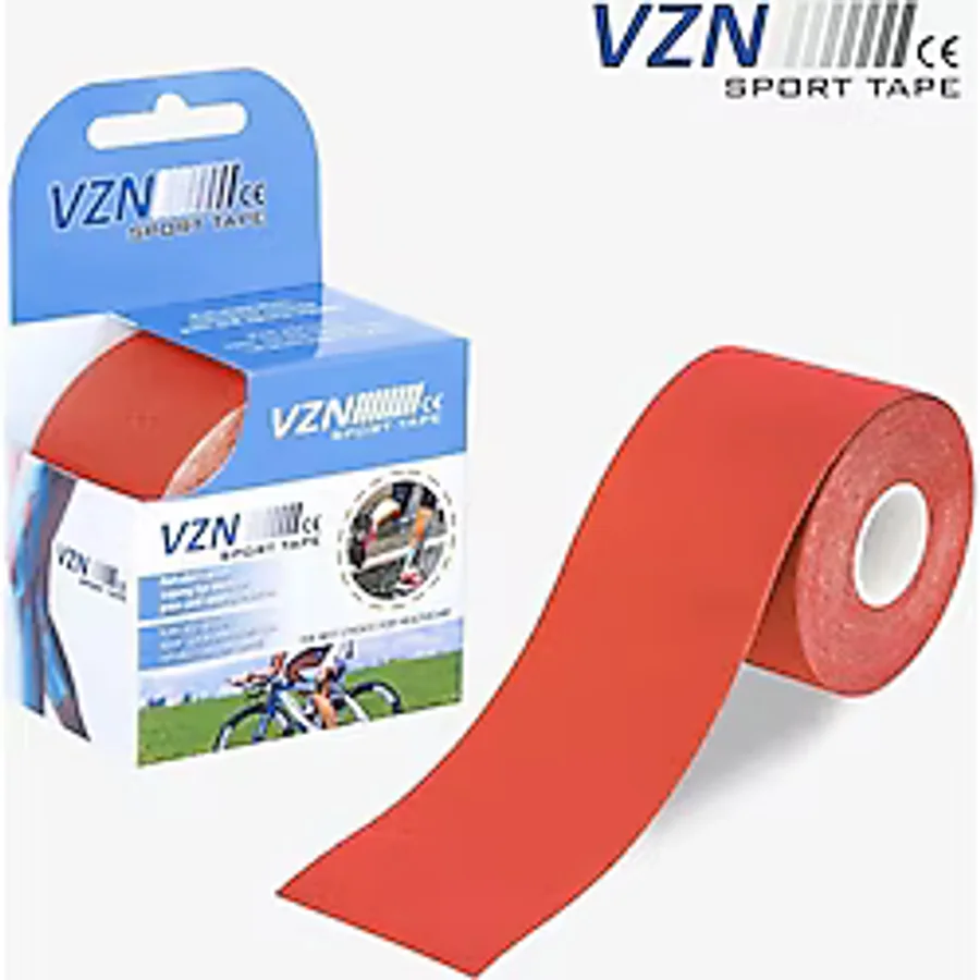 VZN Tape Kinesiology Vzn Bandı - Kinesio Bant - Sporcu Bandı - Bandı Kırmızı 5cmx5m