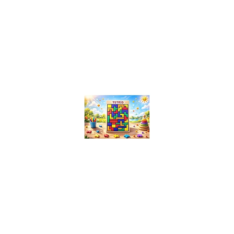 W-Design Tetris Blok Puzzle Zeka Oyuncağı Montessori Beceri Gelişimi El Beceri Oyuncağı