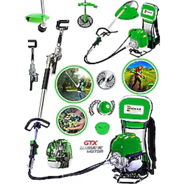Wacker Pro Blmaer Series Ot Çim Çalı Çayır Biçme Makinası Motorlu Benzinli Sırt Tipi Tırpan + Hasat Toplama Aparatı Hediyeli