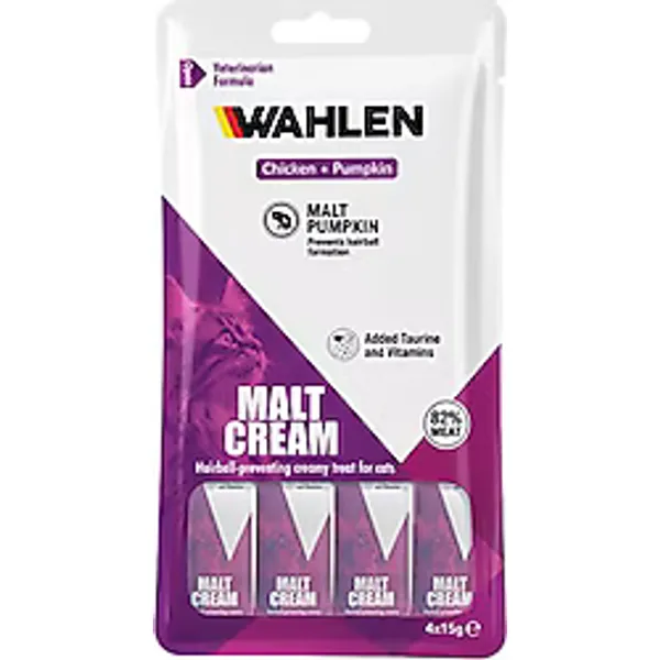 Wahlen Malt İçerikli Tavuklu ve Balkabaklı 4x15 gr Krema Kedi Ödül Maması