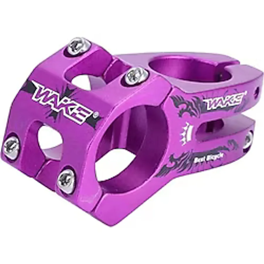 Wake Desenli Mor Bisiklet Kısa Gidon Boğazı 40Mm Bisiklet Yedek Parça Aksesuarı Best Bicyle