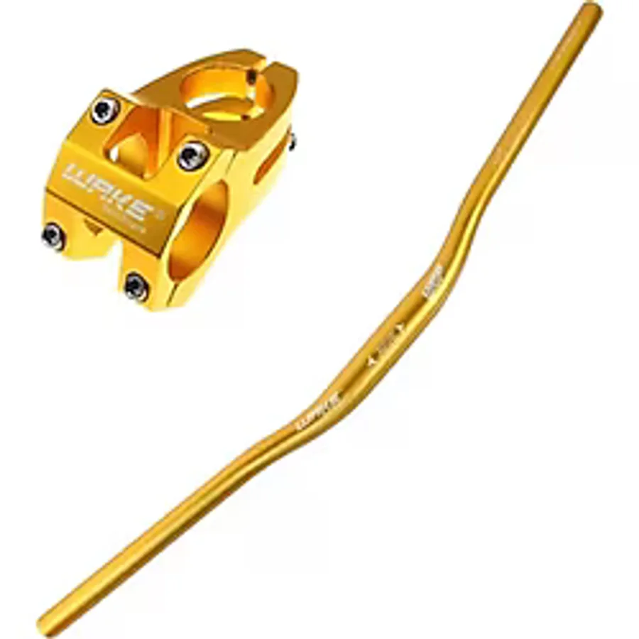 Wake Sarı 780mm Alüminyum 31.8 Bisiklet Gidon + Boğaz Seti