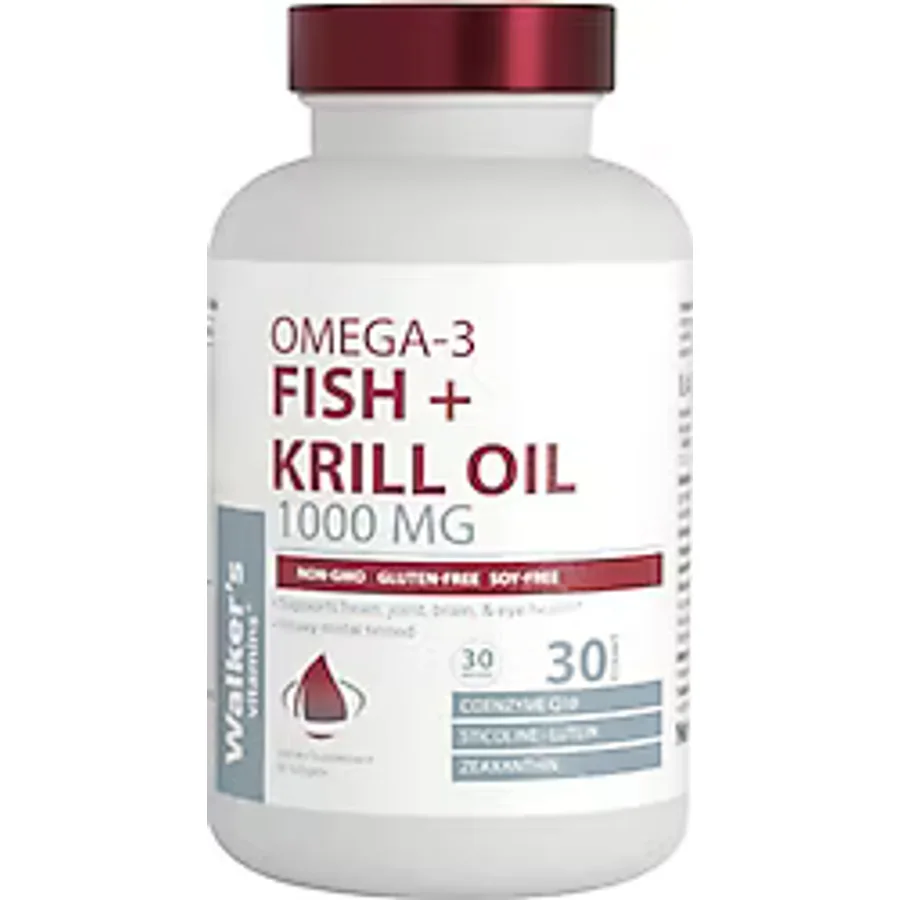 Walker 's Vitamins Krill Oil Omega 3 Sitikolin Lutein Q10 30 Kapsül