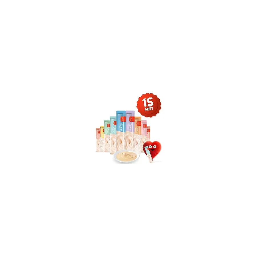 Wanpy Krema Kedi Ödül Maması 14gr (15 Adet) (Karışık Çeşitli)