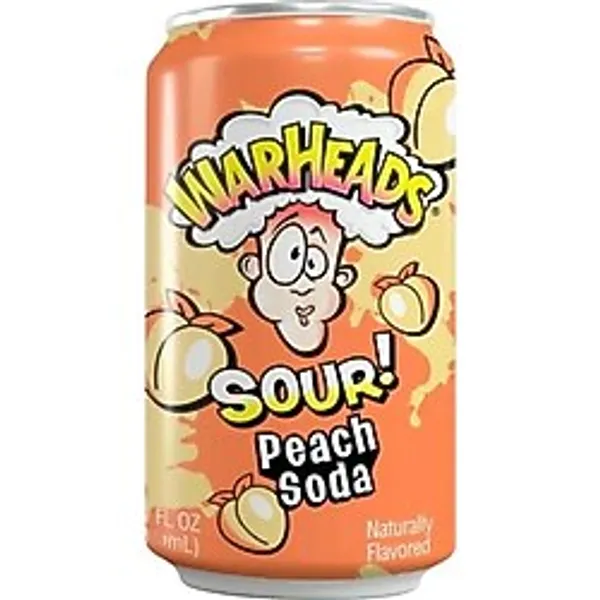 Warheads Sour Peach Soda - Ekşi Şeftali Aromalı Gazlı İçecek 330Ml