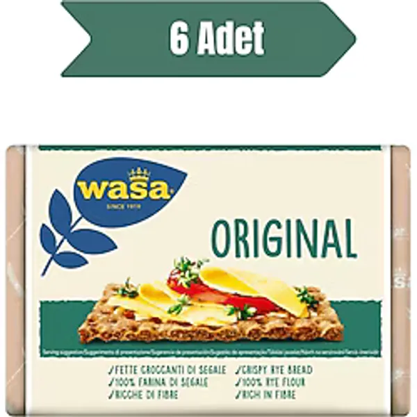Wasa Sade Gevrek Ekmek Crispbread Original 275 gr 6 Adet