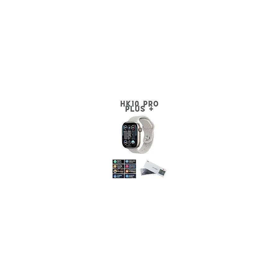 Watch 10 Series HK10 Pro+ Plus Amoled G-Sensör Akıllı Saat Çift Kordon Yapay Zeka Kulaklık Eşleme