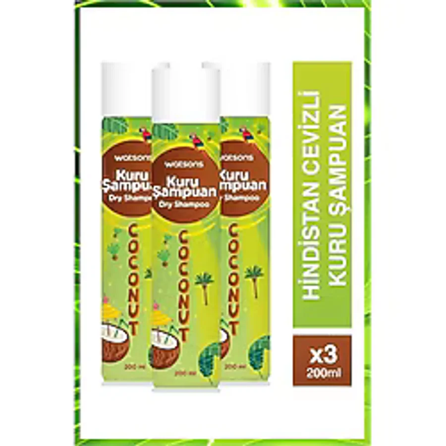 Watsons Coconut 200 ml 3 Adet Kuru Şampuan