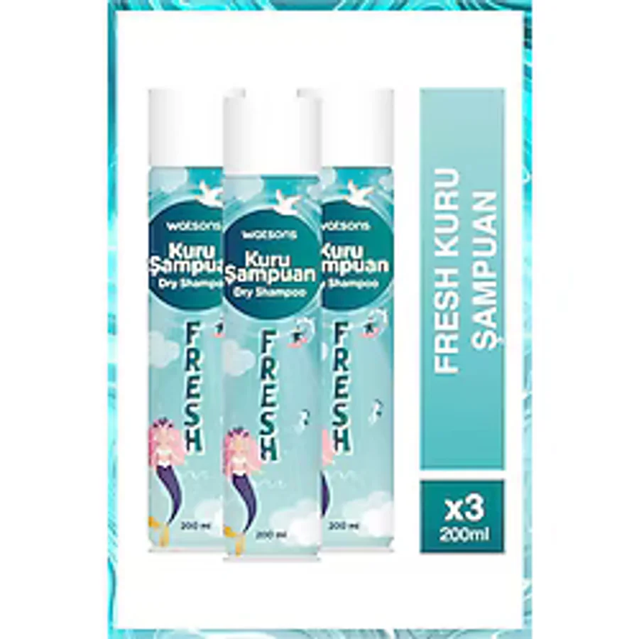 Watsons Fresh 200 ml 3 Adet Kuru Şampuan
