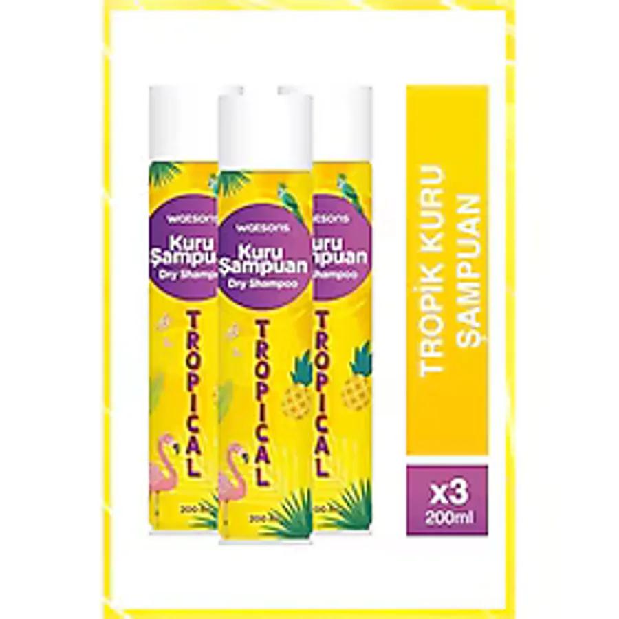 Watsons Tropical 200 ml 3 Adet Kuru Şampuan