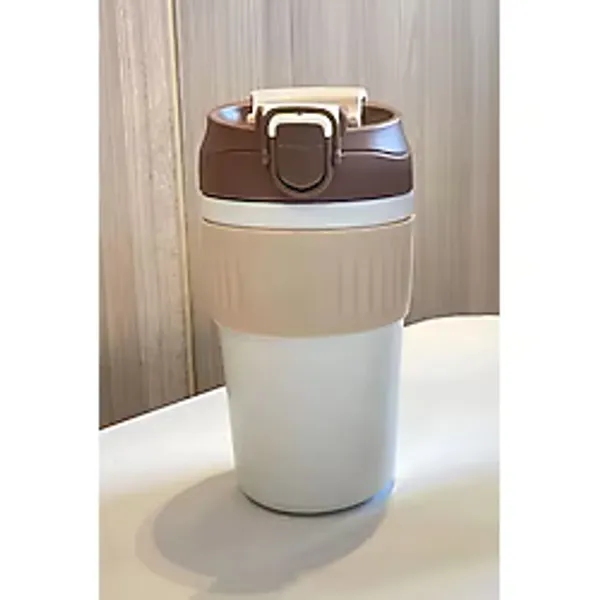 Weather Forecast 316 L Çelik Kahverengi 450 ml Pipetli Soğuk Sıcak Kahve El Termos Mug cin847khv