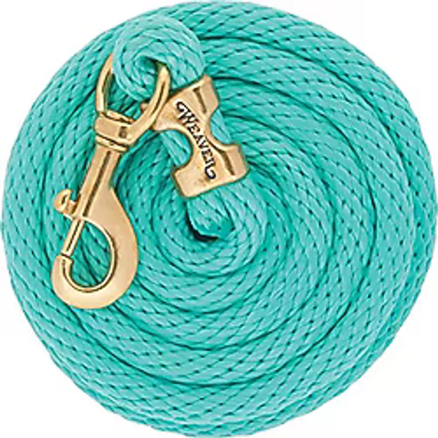Weaver Fuehrleine Poly deri halat ile masif pirinç 225, Snap, mercan/Fransızca Mavi/Yeşil/lavanta, 5/20,3 cm x 10 5/8 x 10'