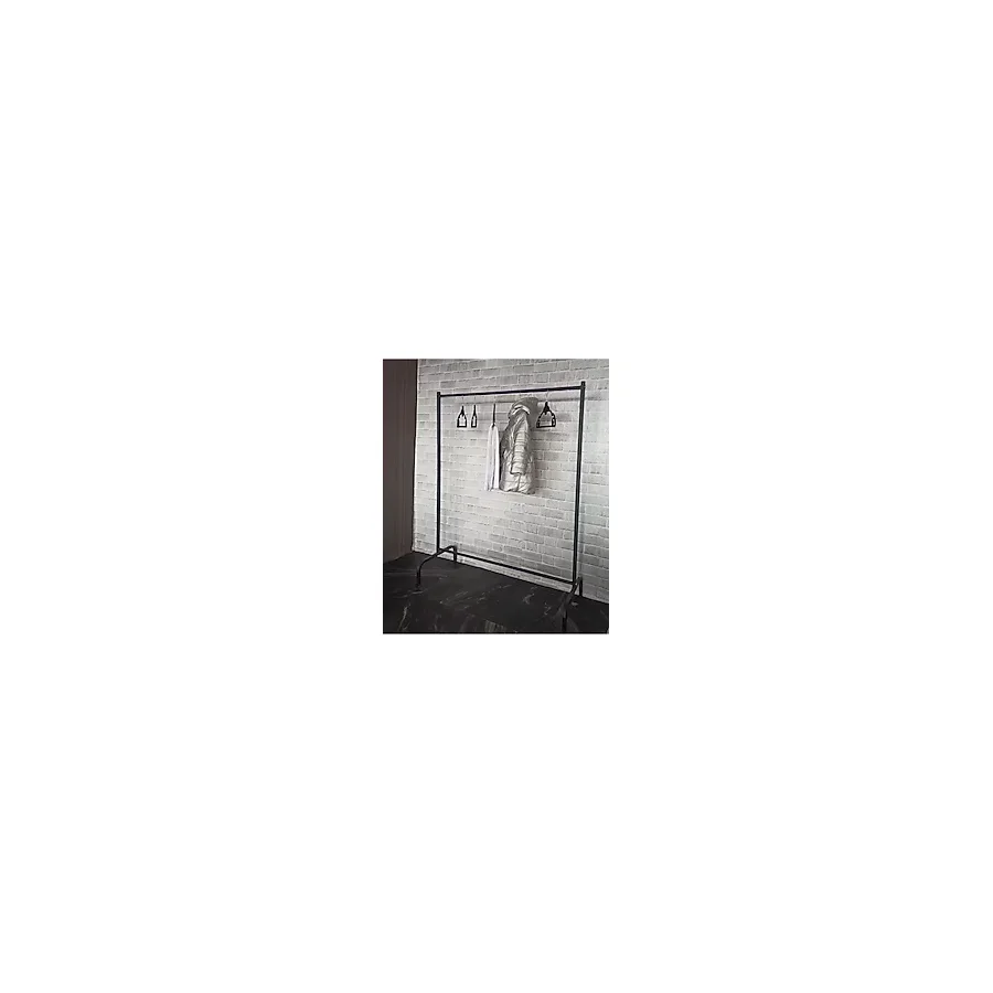 Webburada 138 cm Siyah Metal Konfeksiyon Askısı Konfeksiyon Elbise Askılığı Eşek Askılık Ayaklı Askılık Metal
