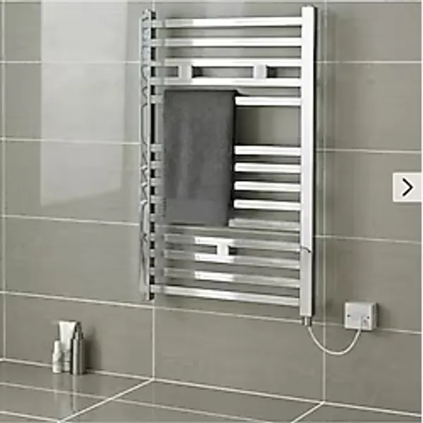 Weber 500X800 Termostatlı Elektrikli Krom Kare Dizayn İngiliz Model Havlupan Radyator Isıtıcı