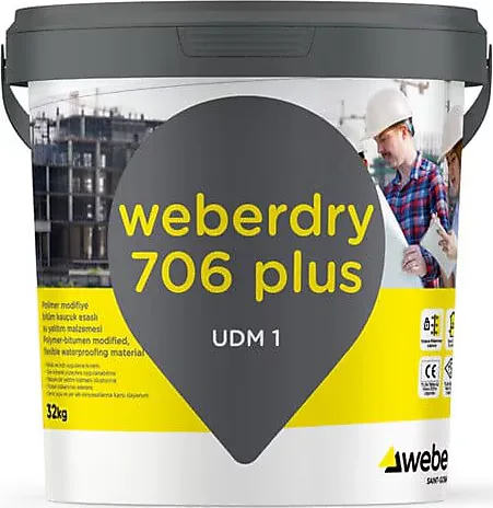 weberdry 706 Plus 32 kg Bitüm Kauçuk Esaslı Su Yalıtım Malzemesi