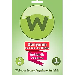 Webroot Secureanywhere Antivirus 3 Kullanıcı 1 Yıl (319994267)