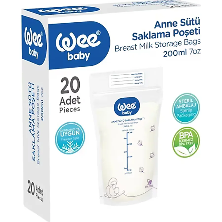 Wee Baby 20'li Süt Saklama Poşeti